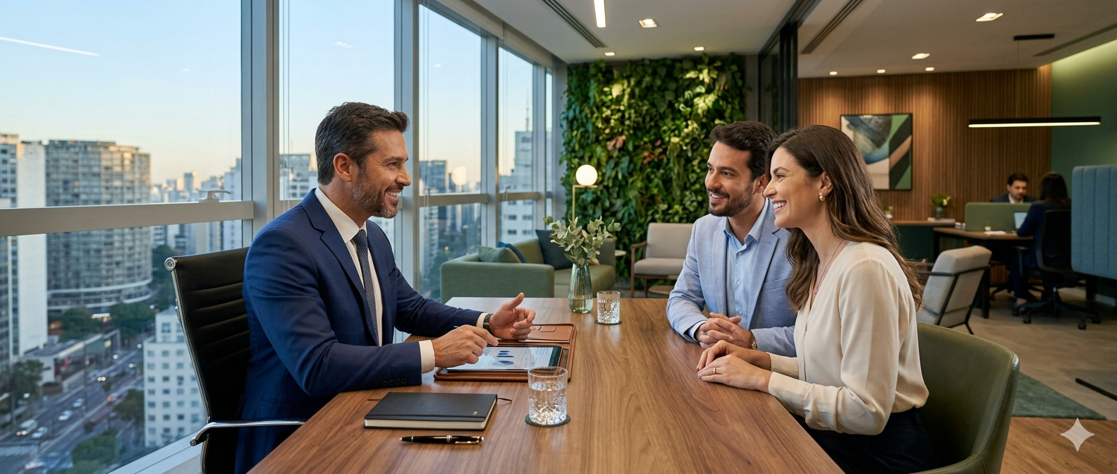 Atendimento comercial para contratação de consórcio